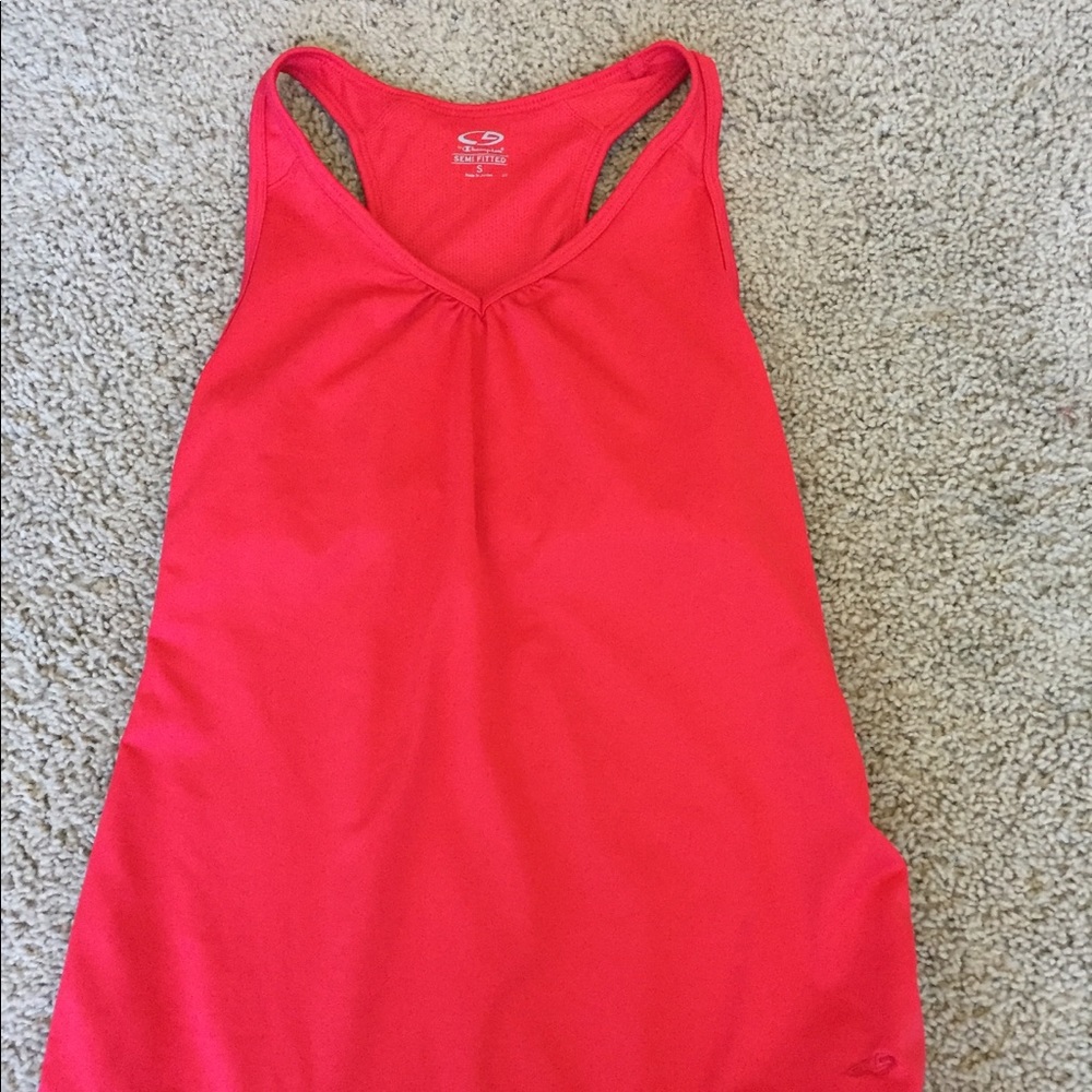 Red workout tank